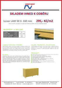 Isover LAM 50 tl. 160 mm ihned k odběru!
